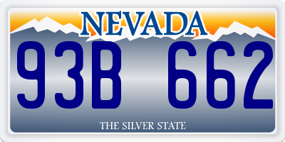 NV license plate 93B662