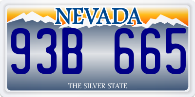 NV license plate 93B665