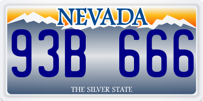 NV license plate 93B666