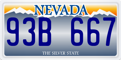 NV license plate 93B667