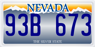 NV license plate 93B673