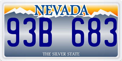 NV license plate 93B683