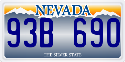 NV license plate 93B690