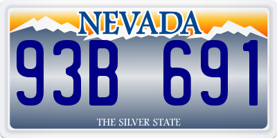 NV license plate 93B691