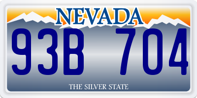 NV license plate 93B704