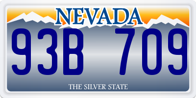 NV license plate 93B709