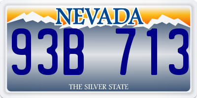 NV license plate 93B713