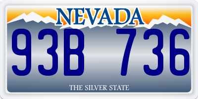NV license plate 93B736