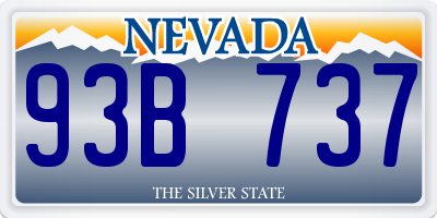 NV license plate 93B737
