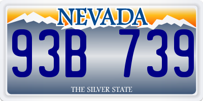 NV license plate 93B739