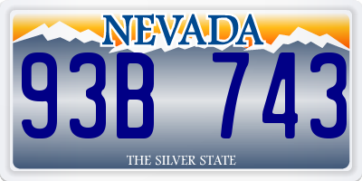 NV license plate 93B743