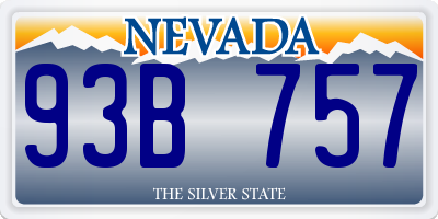 NV license plate 93B757