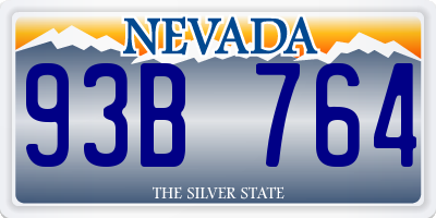 NV license plate 93B764