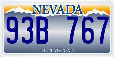 NV license plate 93B767