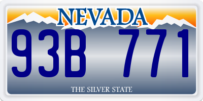 NV license plate 93B771