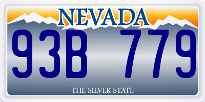 NV license plate 93B779