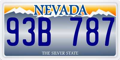 NV license plate 93B787