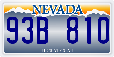 NV license plate 93B810