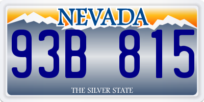 NV license plate 93B815