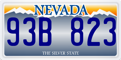 NV license plate 93B823