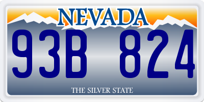 NV license plate 93B824