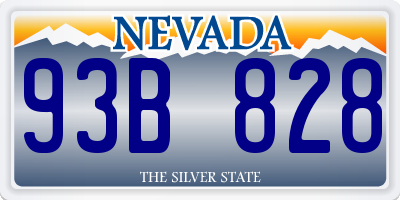 NV license plate 93B828