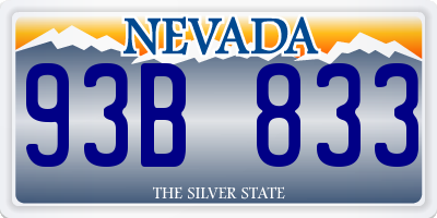 NV license plate 93B833