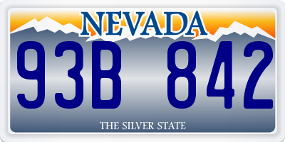 NV license plate 93B842