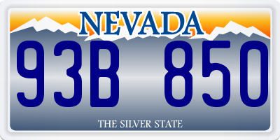 NV license plate 93B850