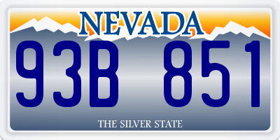 NV license plate 93B851