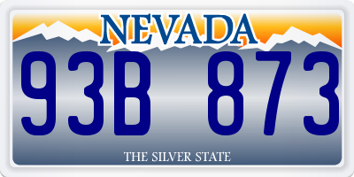 NV license plate 93B873