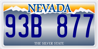 NV license plate 93B877