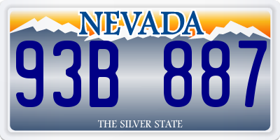 NV license plate 93B887