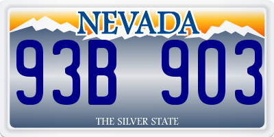 NV license plate 93B903