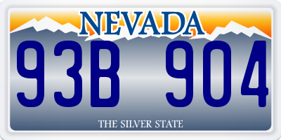 NV license plate 93B904