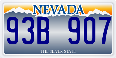 NV license plate 93B907