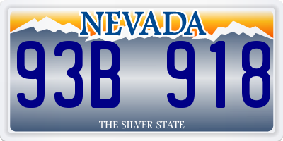 NV license plate 93B918