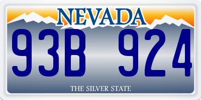 NV license plate 93B924