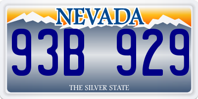 NV license plate 93B929