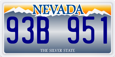 NV license plate 93B951
