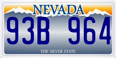 NV license plate 93B964