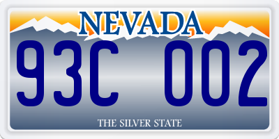 NV license plate 93C002