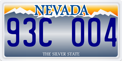 NV license plate 93C004