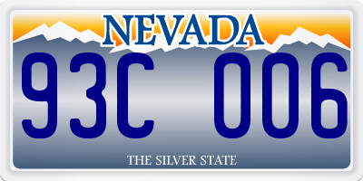 NV license plate 93C006