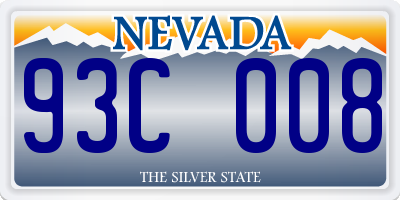 NV license plate 93C008