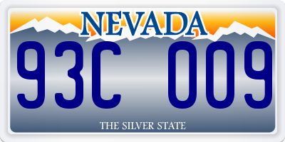 NV license plate 93C009