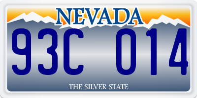 NV license plate 93C014