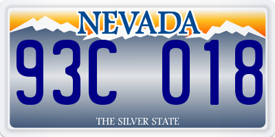 NV license plate 93C018