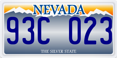 NV license plate 93C023