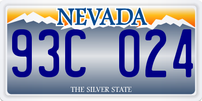 NV license plate 93C024